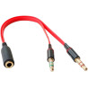 Adaptateur 2 Jack Male Vers Jack Femelle 3.5mm