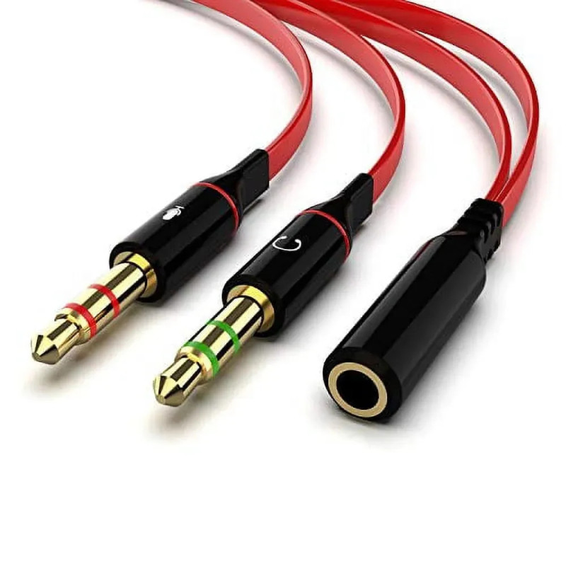 Adaptateur 2 Jack Male Vers Jack Femelle 3.5mm