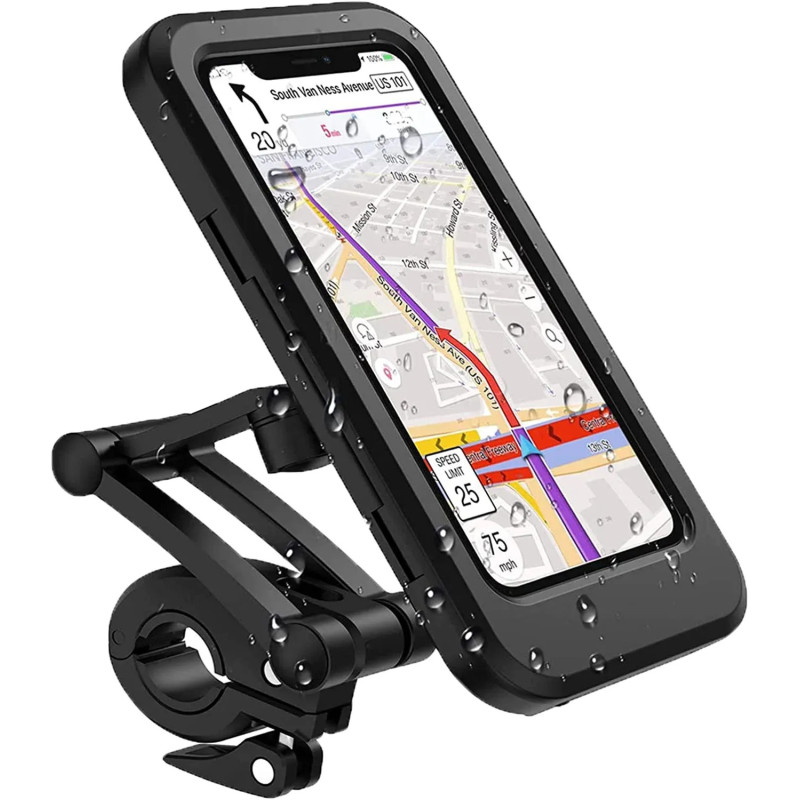 Support Smartphone Imperméable M3 pour Vélo et Moto - Noir
