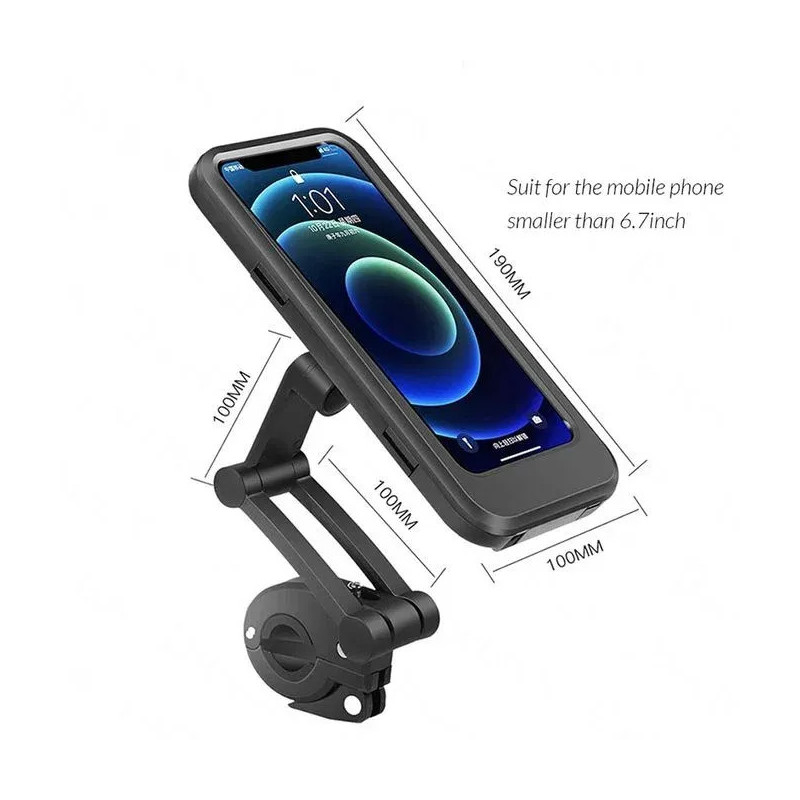 Support Smartphone Imperméable M3 pour Vélo et Moto - Noir