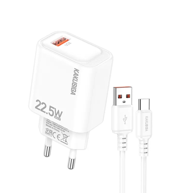 Chargeur Type C 22.5W KAKUSIGA KSC-1662 - Blanc