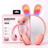Casque MP3 Bluetooth Oreillettes de Lapin P47R - Rose