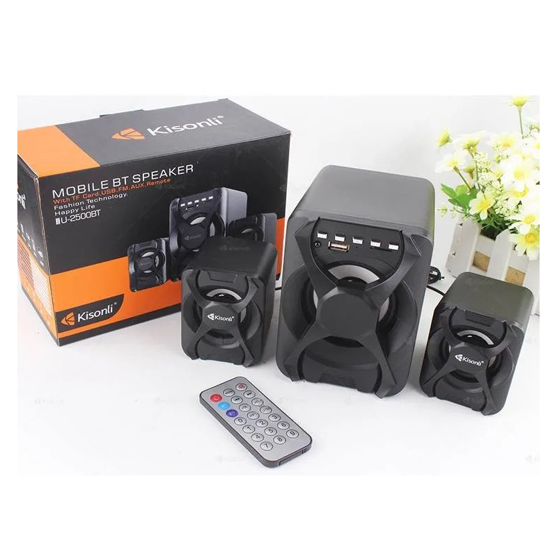 Haut Parleur 2.1 USB Bluetooth KISONLI U-2500BT - Noir