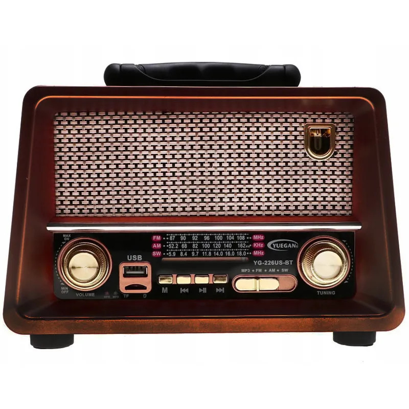Radio FM Bluetooth YUEGAN YG-225BT - Rouge Bois