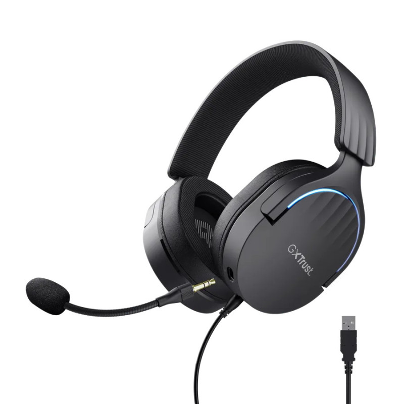 Casque Gaming TRUST GXT-490 FAYZO USB 7.1 - Noir