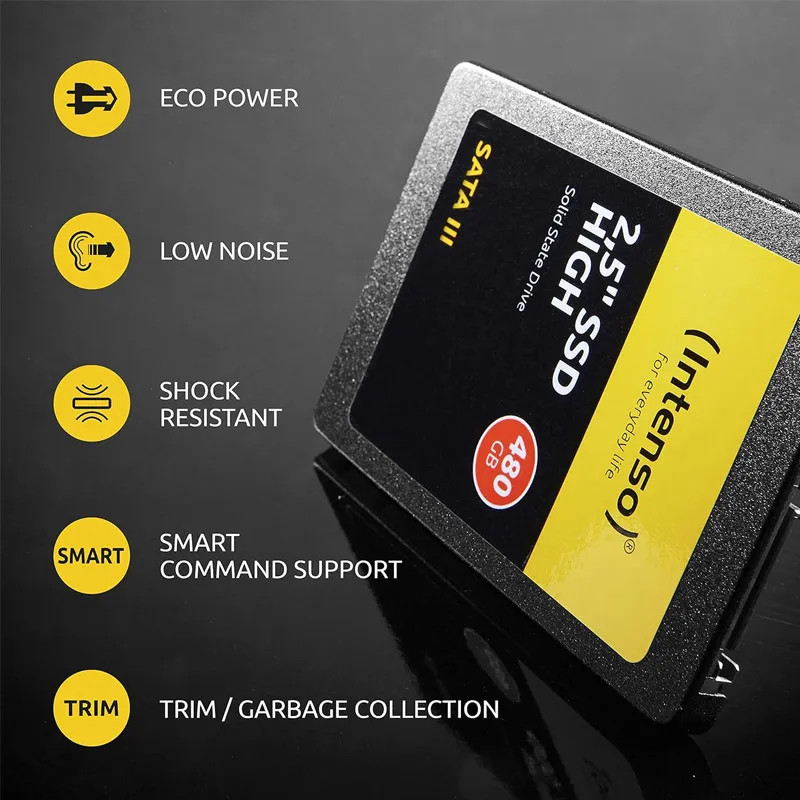 Disque SSD INTENSO 120GB SATA III 2.5" - R 520 / W 480