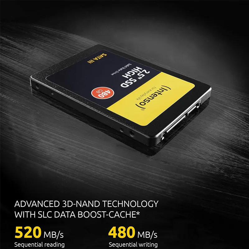 Disque SSD INTENSO 120GB SATA III 2.5" - R 520 / W 480