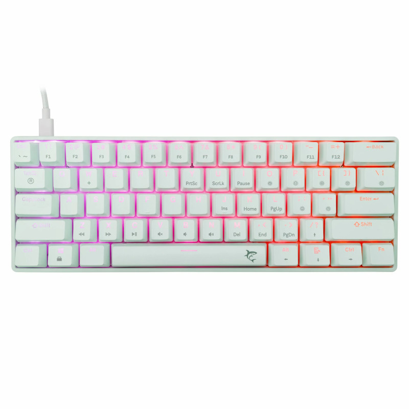 Clavier Mécanique WHITE SHARK SHINOBI 2 GK-004211 - Blanc - Red Switch
