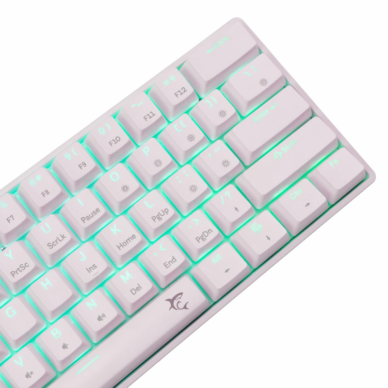 Clavier Mécanique WHITE SHARK SHINOBI 2 GK-004231 - Blanc - Brown Switch