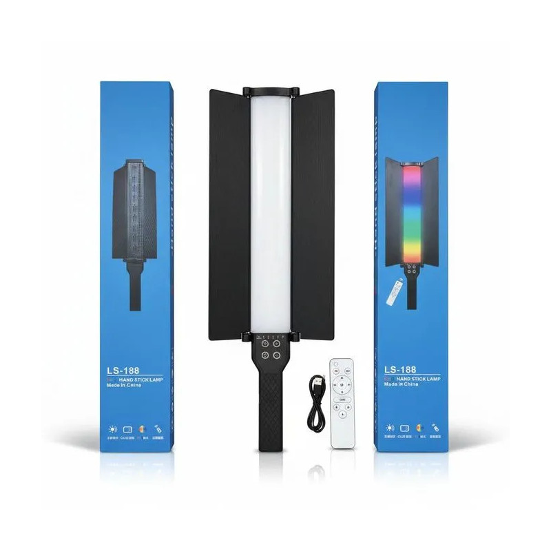 Baguette Lumineuse RVB Led Rechargable LS-188 avec Trépied 2.1m