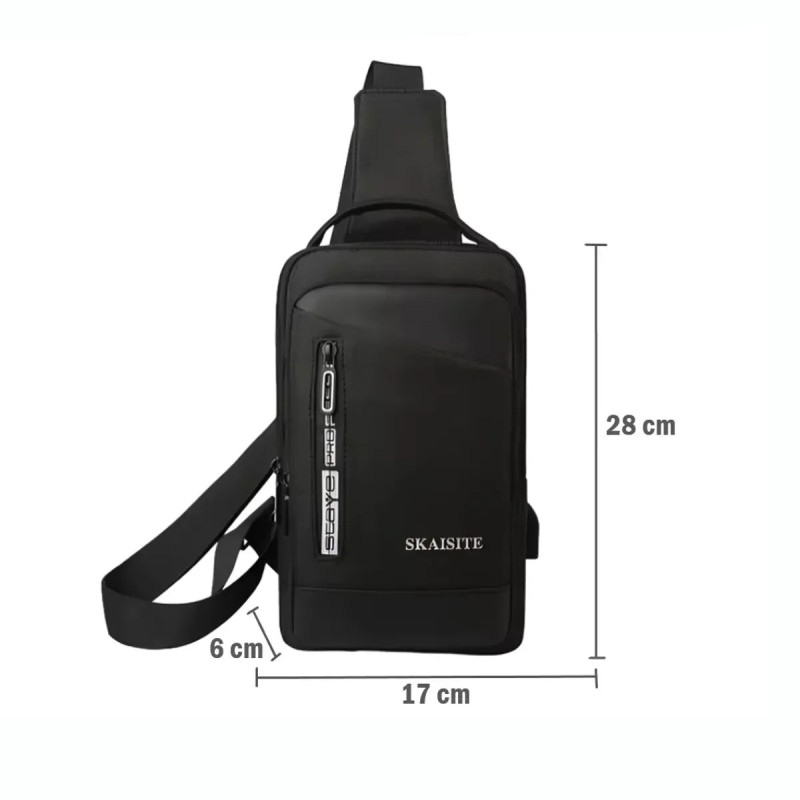 Sac à bandoulière SKAISITE pour Homme - Noir