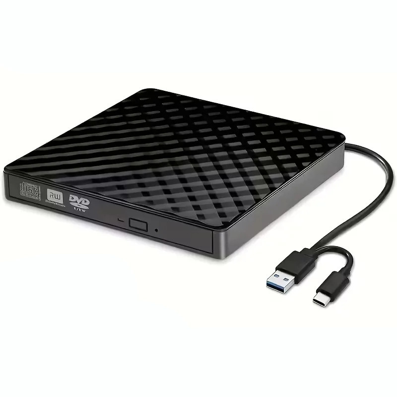 Lecteur Graveur DVD Externe USB 3.0 et USB-C ECD829 - Noir