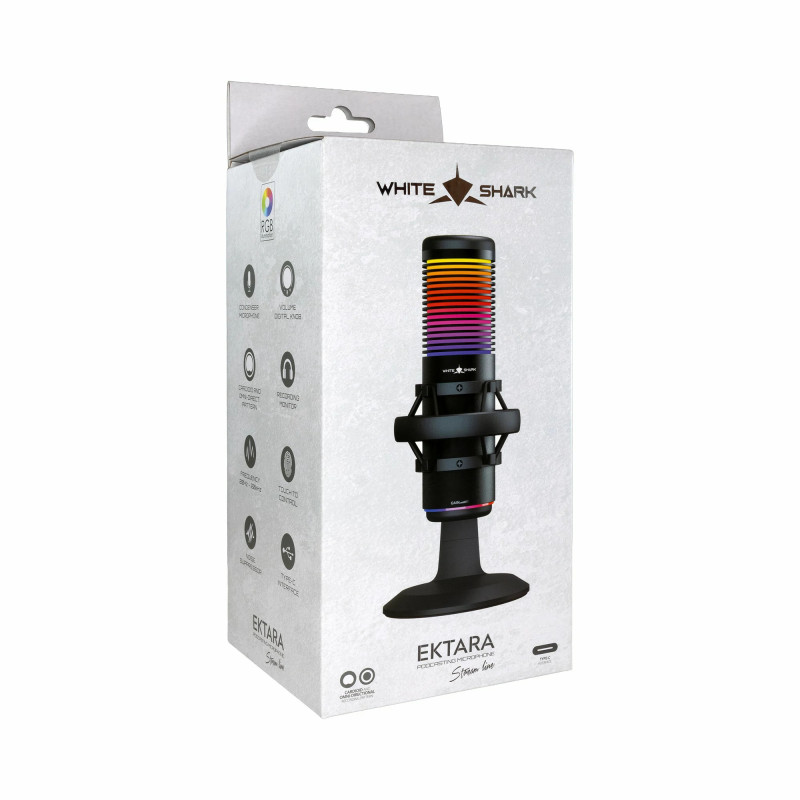 Microphone Gaming WHITE SHARK EKTARA DSM-07 RGB - Noir