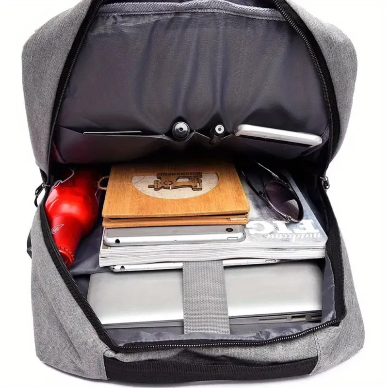 Sac à dos pour Pc Portable 15.6" BACKPACK + Sacoche + Trousse - Gris