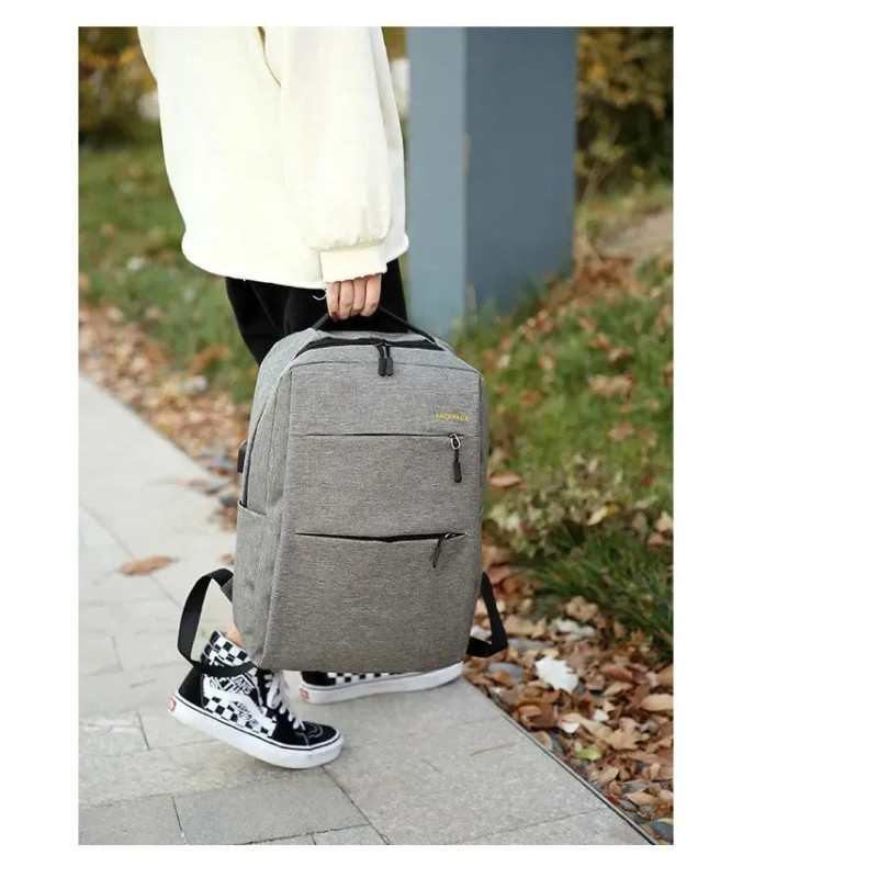 Sac à dos pour Pc Portable 15.6" BACKPACK + Sacoche + Trousse - Gris