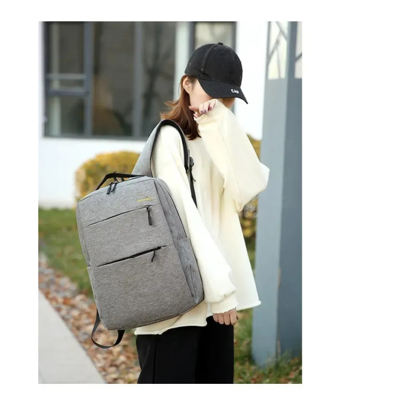 Sac à dos pour Pc Portable 15.6" BACKPACK + Sacoche + Trousse - Gris