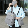 Sac à dos pour Pc Portable 15.6" BACKPACK + Sacoche + Trousse - Gris