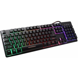 Clavier Gaming USB Réctro-Éclairé LED ZYG-800 - Noir