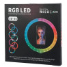 RING LIGHT LED RGB MJ36-3D Double Face avec Trépied 2.1m