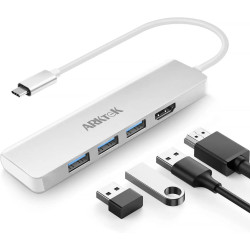 Adaptateur USB-C Type-C vers 3 Ports HUB 3.0 / 1x HDMI ARKTEK