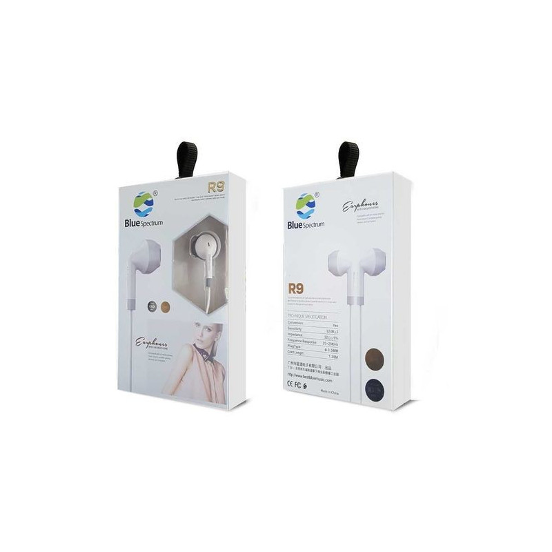 Ecouteur avec Micro Blue Spectrum R9 - Blanc
