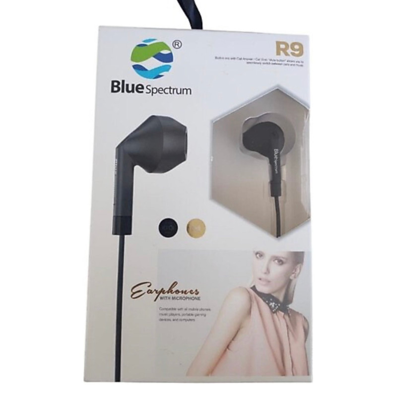 Ecouteur avec Micro Blue Spectrum R9 - Noir