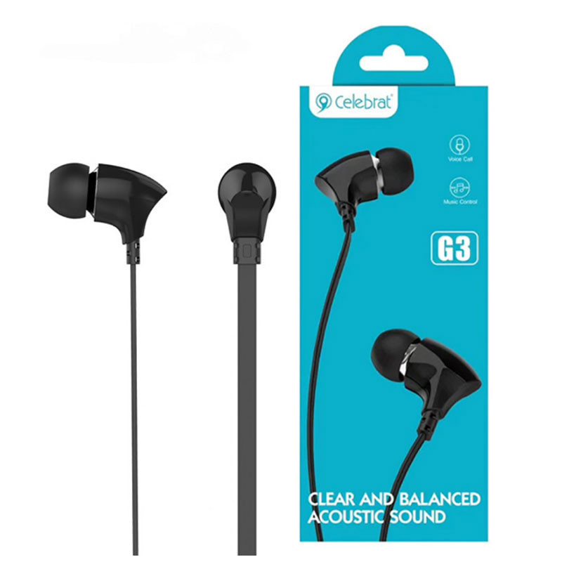 Ecouteur avec Micro CELEBRAT G3 - Noir