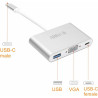 Adaptateur Type-C vers Ports 1x USB 3.0 / 1x VGA / 1x USB-C ARKTEK