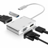Adaptateur Type-C vers Ports USB 3.0 / VGA / HDMI / DVI