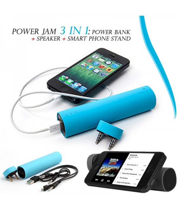 Power Jam 3 en 1 Power Bank 4000 mAh Bleu