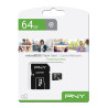 Carte Mémoire PNY 64GB Class 10 avec Adaptateur