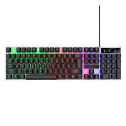 Clavier Gaming F17 LED RGB - Blanc Noir