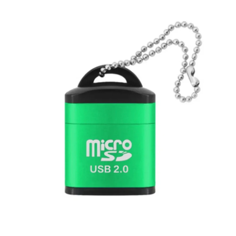 Mini Lecteur Carte Mémoire Micro SD USB 2.0 - Vert