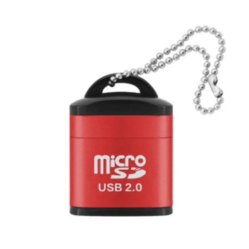 Mini Lecteur Carte Mémoire Micro SD USB 2.0 - Rouge