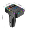 Transmetteur FM Bluetooth RGB - Charge Type C 3.4A C14