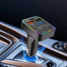 Transmetteur FM Bluetooth RGB - Charge Type C 3.4A C14