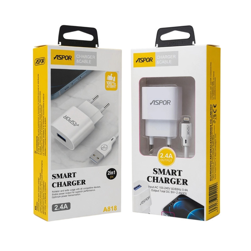 Chargeur USB Type C 2.4A ASPOR A818