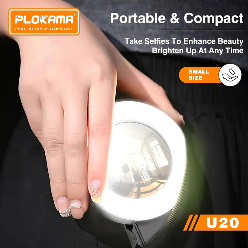 Mini RING LIGHT LED Blanc PLOKAMA U20