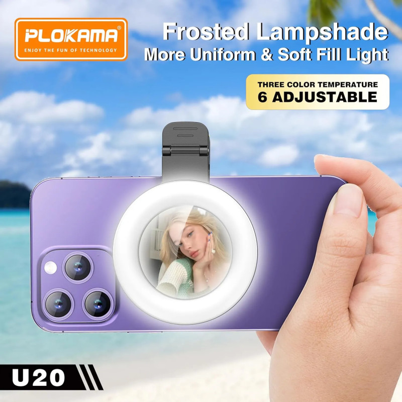 Mini RING LIGHT LED Blanc PLOKAMA U20