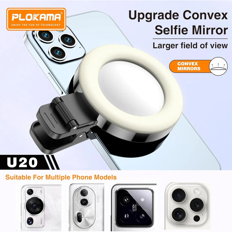Mini RING LIGHT LED Blanc PLOKAMA U20