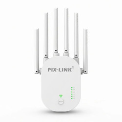 Répéteur Wifi 6 Antennes 300 Mbps PIX-LINK WR60T - Blanc