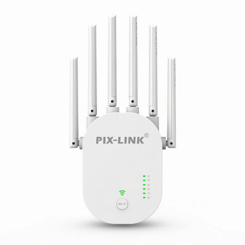 Répéteur Wifi 6 Antennes 300 Mbps PIX-LINK WR60T - Blanc
