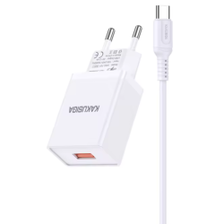 Chargeur Type C 5A 25W KAKUSIGA KSC-1643 Avec Cable - Blanc