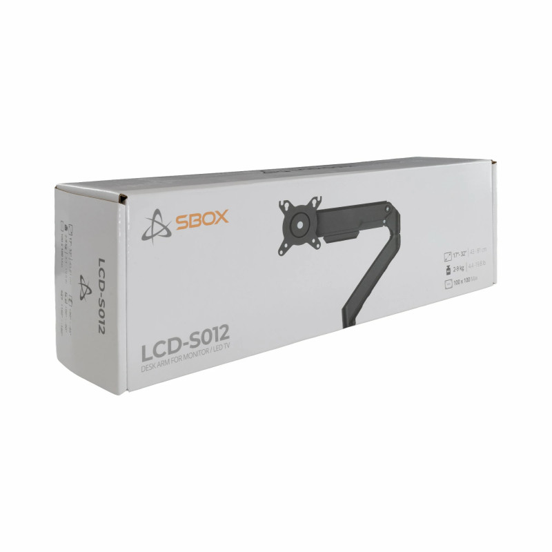 Support de Bureau SBOX LCD-S012-3 Pour 1 Moniteur 13"- 32"