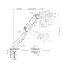 Support de Bureau SBOX LCD-S012-3 Pour 1 Moniteur 13"- 32"