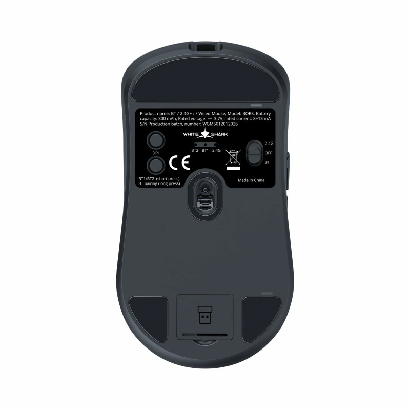 Souris sans Fil / Bluetooth WHITE SHARK BORS WGM-5021 - Noir