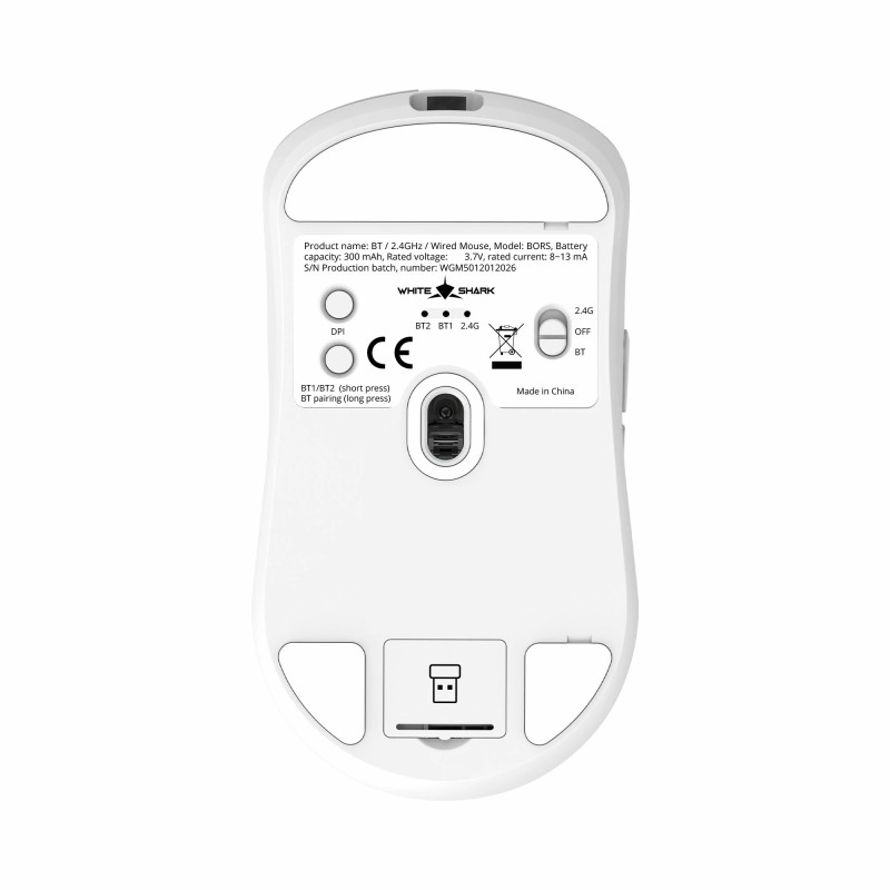 Souris sans Fil / Bluetooth WHITE SHARK BORS WGM-5021 - Blanc