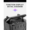 Haut Parleur Bluetooth SING-E ZQS-1366 RGB avec Microphone - Noir