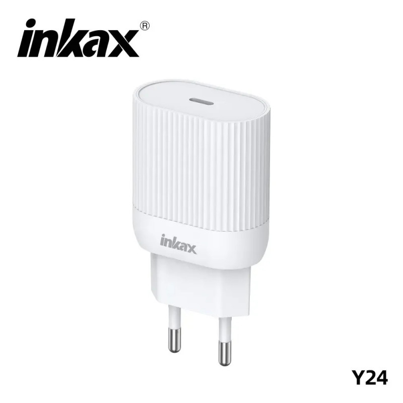 Tète Chargeur USB-C 3A 20W INKAX Y24 - Blanc
