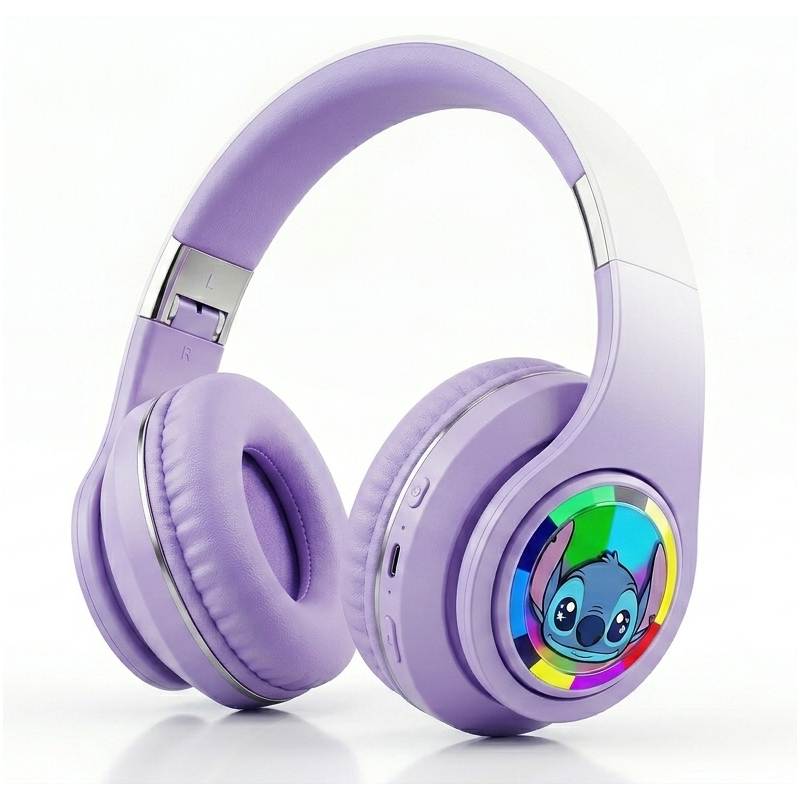 Casque Bluetooth MP3 STITCH AH-806 LED - Violet